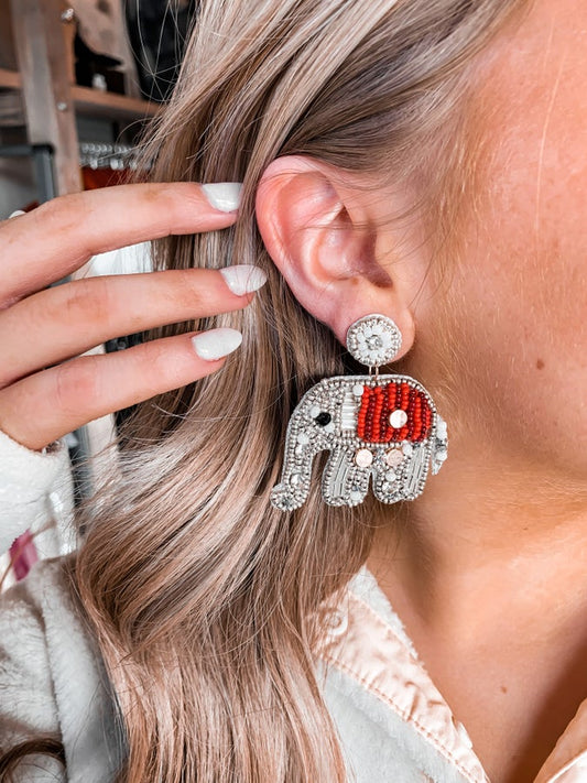 Elephant Beaded Earrings