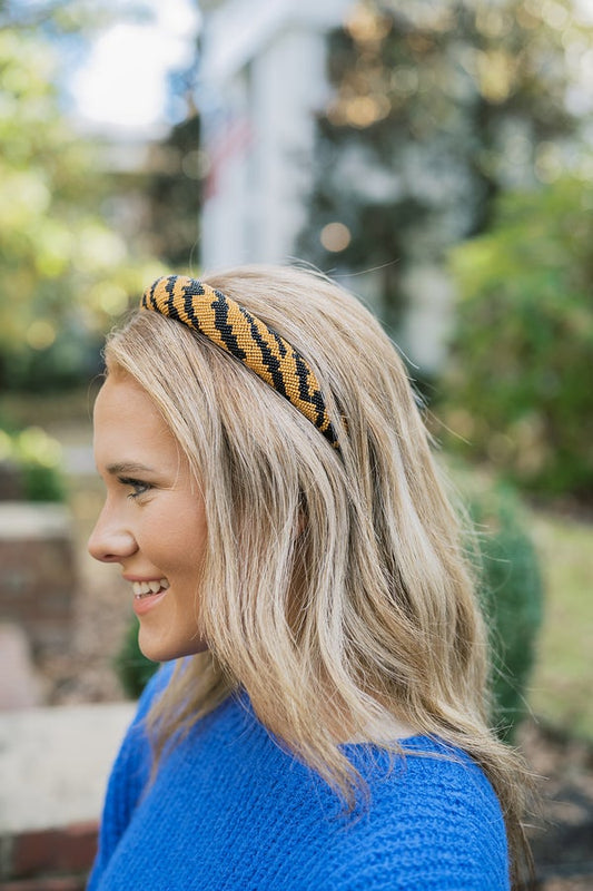 Tiger Beaded Headband