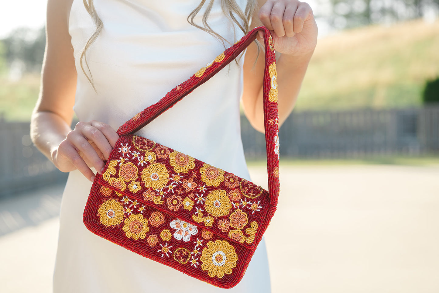 Beaded Flower Power Purse