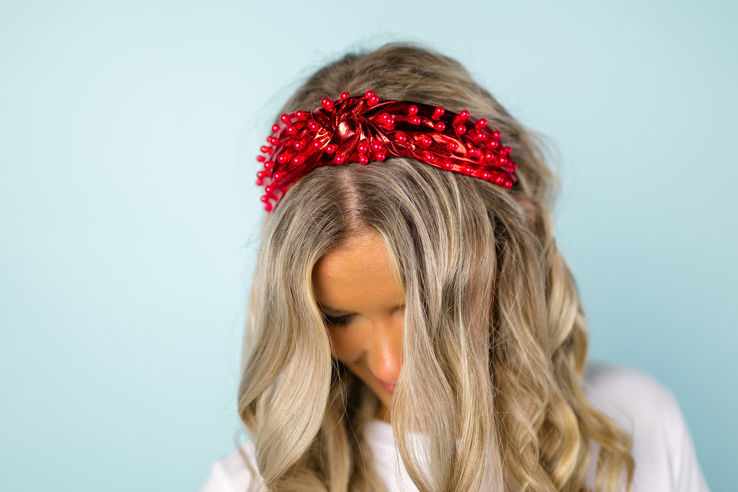 Beaded Metallic Knotted Headband